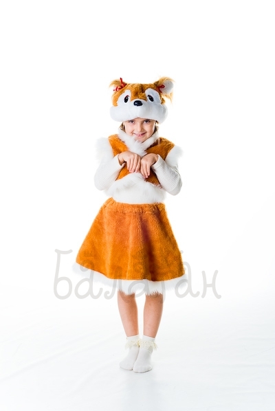  Orange Squirrel animal dress for little girl 