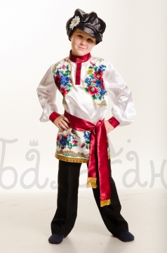 Quadrille square dance costume for little boy with flowers