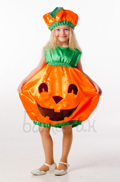 Halloween orange pumpkin costume for little girl Kids party 