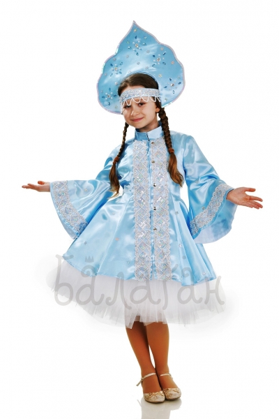 Snow maiden vintner style costume for little girl with Ballet tutu