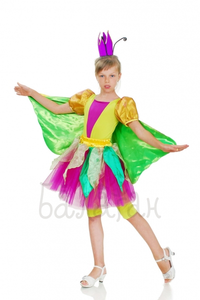Butterfly princess child's costume for little girls with wings 