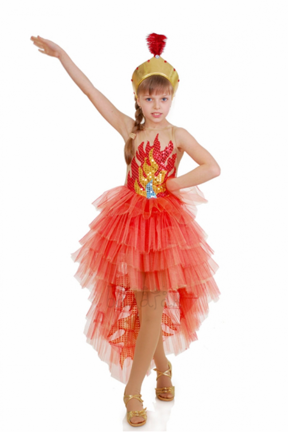 Firebird Ballroom dancing costume for little girl