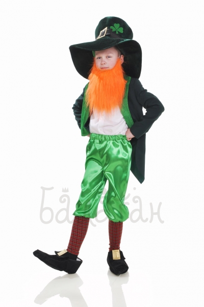 Leprechaun with beard costume for little boy