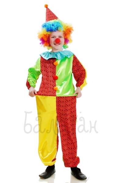 Funny clown Fantik Red nose costume for little boy
