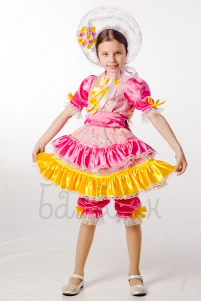  Beautiful doll costume for little girl with hat and trousers 