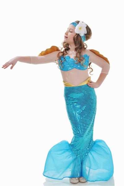 Mermaid Disney style costume for little girl 