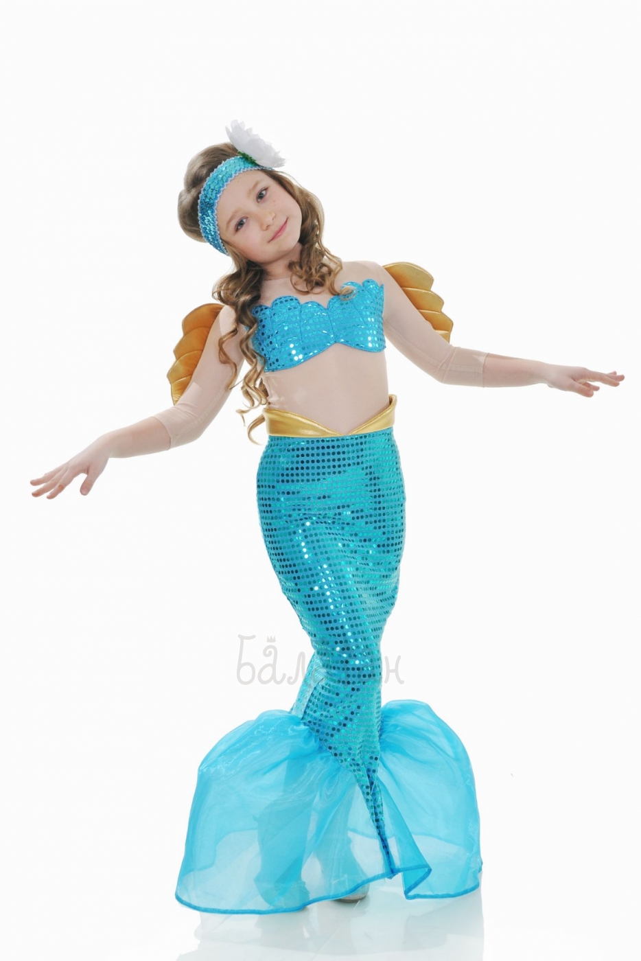 Mermaid Disney style costume for little girl 