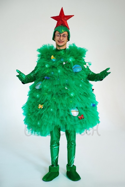 Christmas tree costume glowing