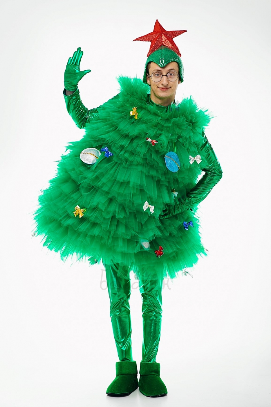 Christmas tree costume glowing