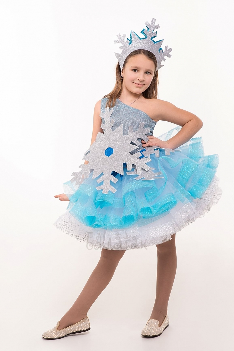 Kids snowflake princess costume for little girl
