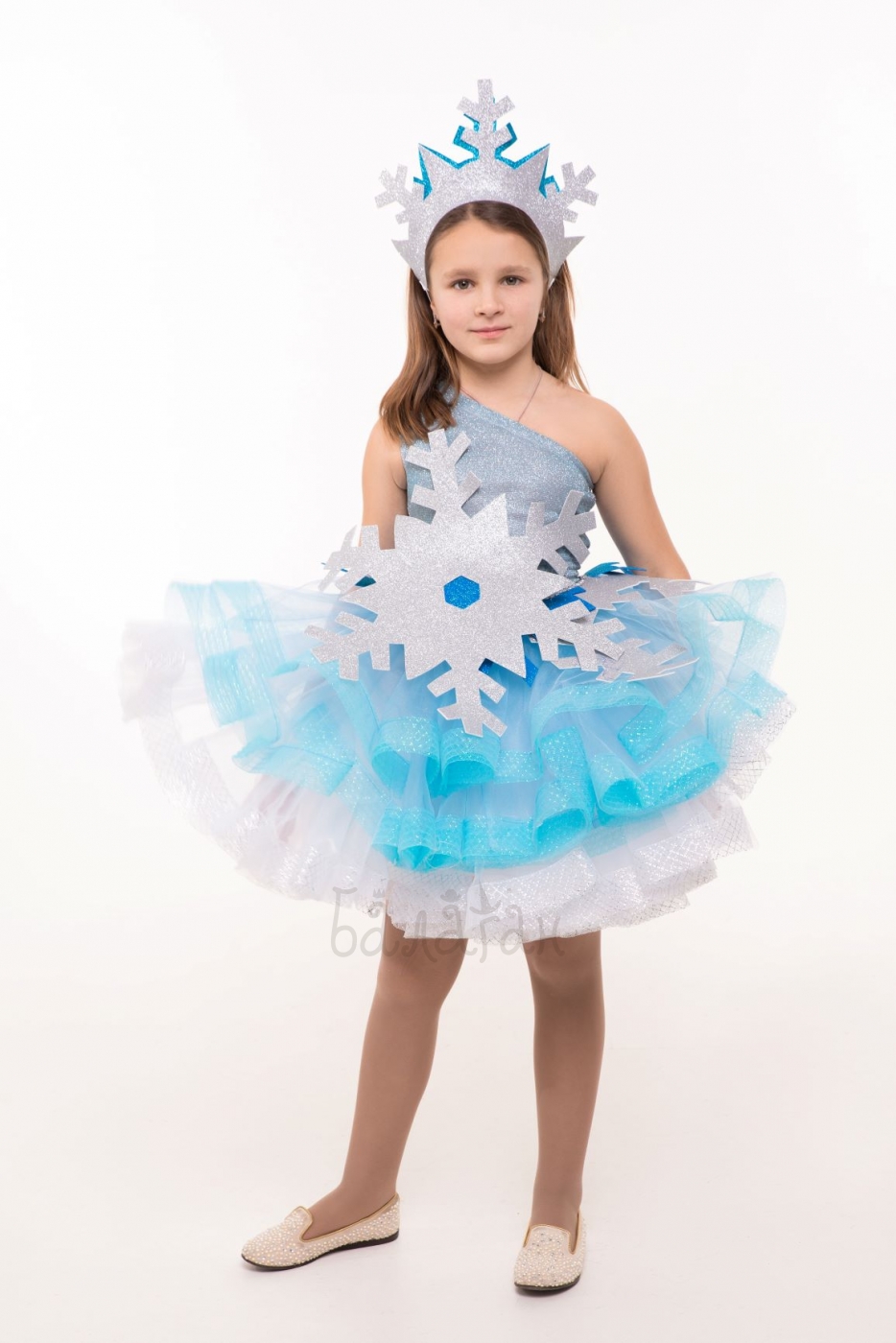 Kids snowflake princess costume for little girl 