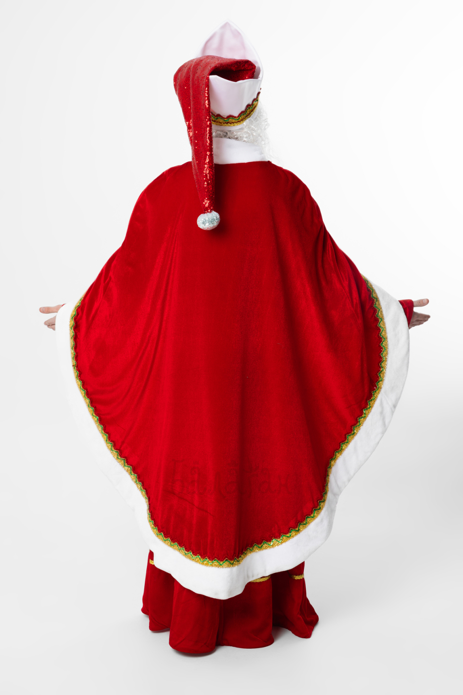 Костюм Святого Миколая червоний з мішком