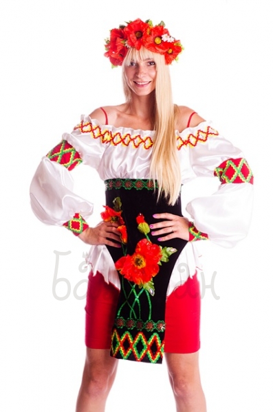 National Ukrainian costume Poppy dress costume for woman