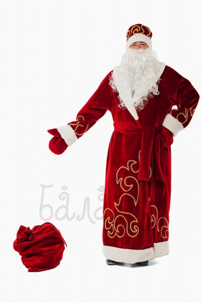 Russian Santa Claus Ded Moroz winter new year party Costume for man (Astrakhan)