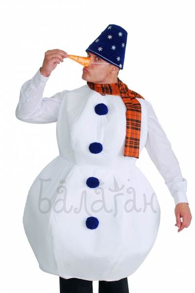 Snowman winter costume for man