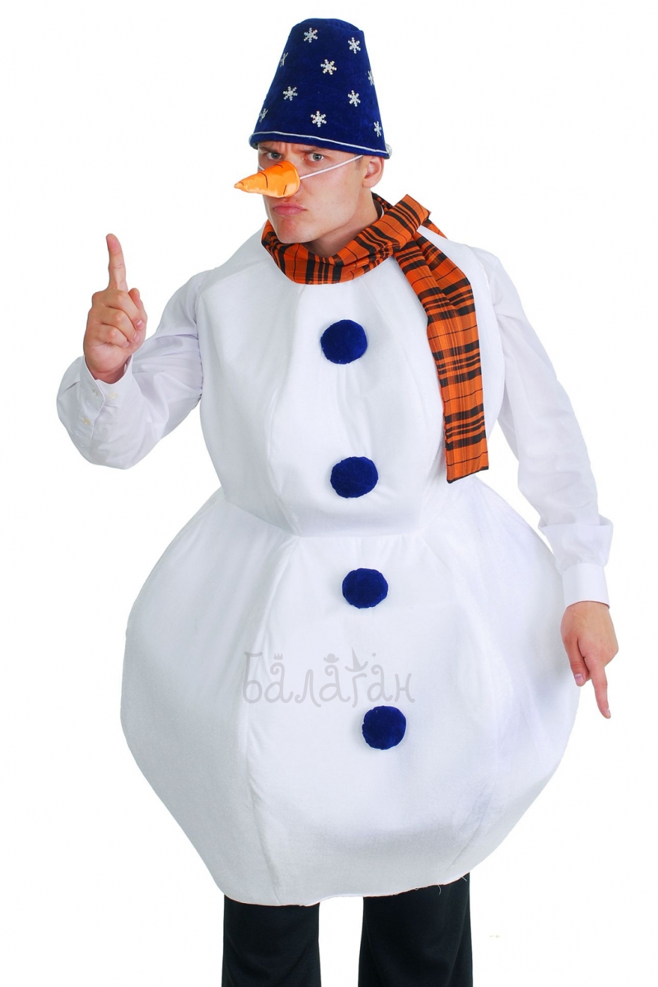 Snowman winter costume for man