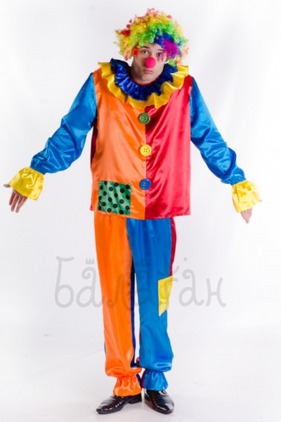 Funny Clown red nose costume for man